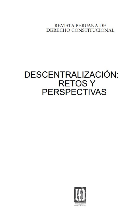 Colegio de Abogados de Lima - REVISTA PERUANA DE DERECHO CONSTITUCIONAL