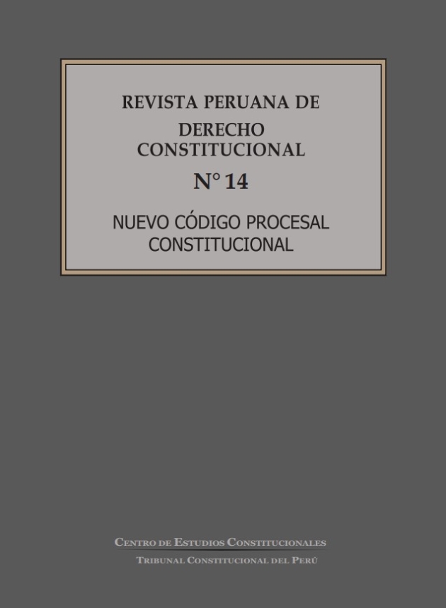 Colegio de Abogados de Lima - REVISTA PERUANA DE DERECHO CONSTITUCIONAL
