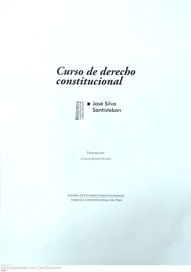 Colegio de Abogados de Lima - CURSO DE DERECHO CONSTITUCIONAL